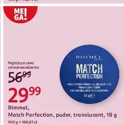 Rossmann Puder sypki transparent 001 Rimmel Match Perfection oferta