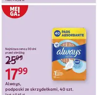 Rossmann Podpaski normal plus Always Ultra 100% Protection oferta