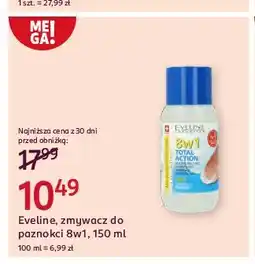 Rossmann Ekspresowy zmywacz do paznokci 8w1 total action Eveline Nail Therapy Professional oferta