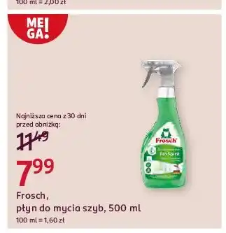 Rossmann Spray do mycia szyb bio spirit Frosch oferta