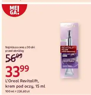 Rossmann Krem pod oczy L'oreal Revitalift Filler [Kwas Hialuronowy] oferta