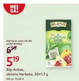 Rossmann Herbata z pigwą i granatem Big-Active Zielona oferta