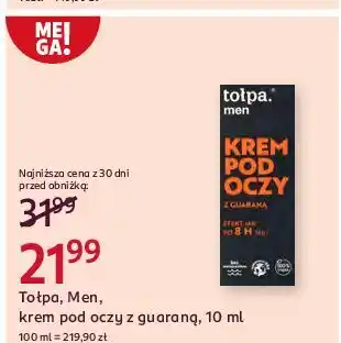 Rossmann Krem pod oczy z guaraną Tołpa Dermo Men oferta