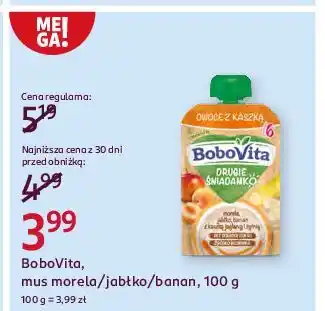 Rossmann Kaszka morela jabłko banan Bobovita oferta