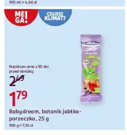 Rossmann Baton jabłko- porzeczka Babydream oferta