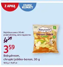 Rossmann Chrupki kukurydziane o smaku jabłka i banana Babydream oferta