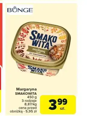 Carrefour Smakowita Margaryna maślany smak 450 g oferta