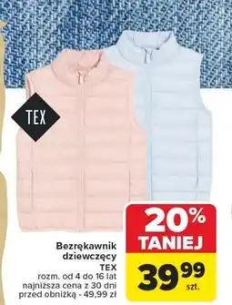 Carrefour Bezrękawnik dziewczęcy TEX oferta