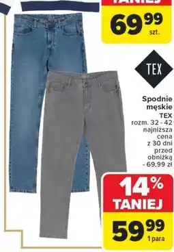 Carrefour Spodnie męskie TEX oferta