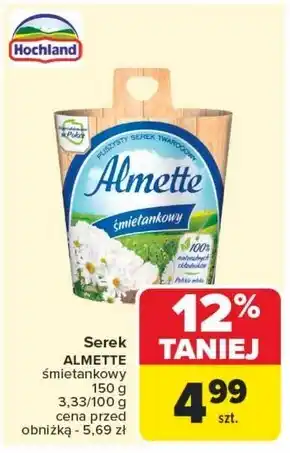 Carrefour Almette Puszysty serek twarogowy śmietankowy 150 g oferta