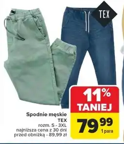 Carrefour Spodnie męskie TEX oferta