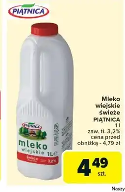 Carrefour Piątnica Mleko wiejskie świeże 3,2% 1 l oferta