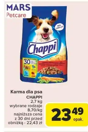 Carrefour Chappi Sucha karma dla dorosłych psów z wołowiną drobiem i warzywami 2,7 kg oferta