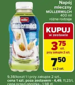 Carrefour Express Müller Müllermilch Napój mleczny o smaku pistacjowo-kokosowym 400 g oferta