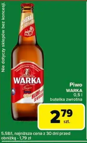 Carrefour Express Warka Classic Piwo jasne 500 ml oferta