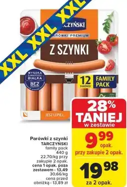 Carrefour Tarczyński Family Pack Parówki premium z szynki 440 g (2 x 220 g) oferta