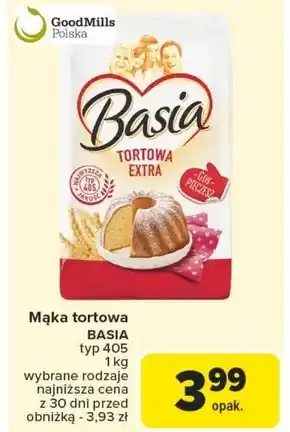 Carrefour Basia Mąka tortowa extra 1 kg oferta