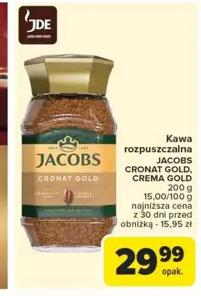 Carrefour Jacobs Cronat Gold Kawa rozpuszczalna 200 g oferta