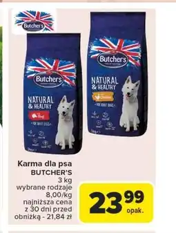 Carrefour Butcher's Natural & Healthy Karma dla psów z wołowiną 3 kg oferta