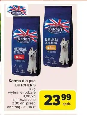 Carrefour Butcher's Natural & Healthy Karma dla psów z wołowiną 3 kg oferta