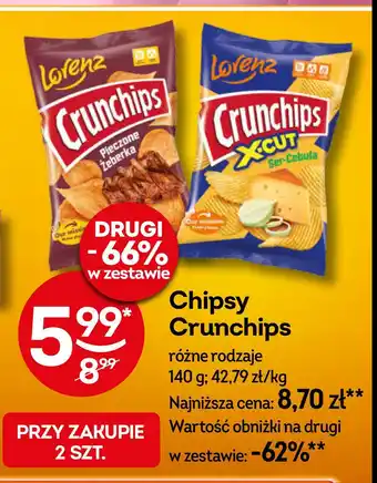 Żabka Chipsy ser-cebula Crunchips x-cut Crunchips lorenz oferta