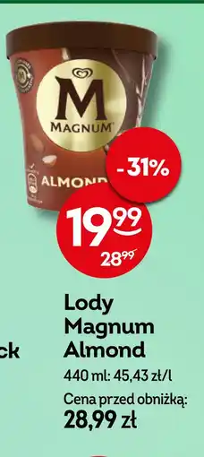 Żabka Lody almond Algida magnum oferta