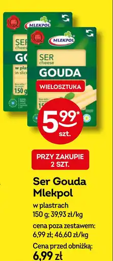 Żabka Ser żółty gouda plastry oferta