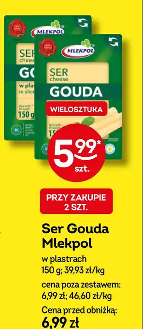 Żabka Ser żółty gouda plastry oferta