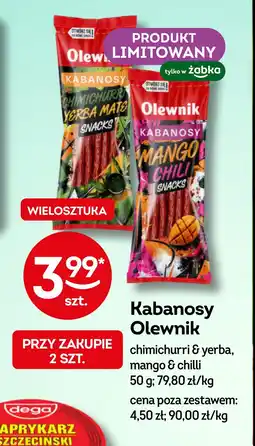 Żabka Kabanosy chimichurri&yerba Olewnik oferta