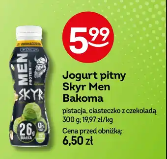 Żabka Jogurt ciastko z czekoladą Bakoma men skyr protein oferta