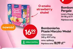 Żabka Czekoladki w białej czekoaldzie strawberry shake E. wedel ptasie mleczko oferta