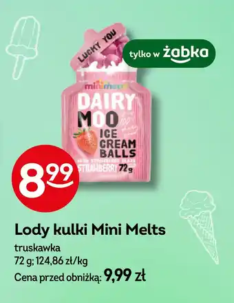 Żabka Lody mini melts strawberry oferta