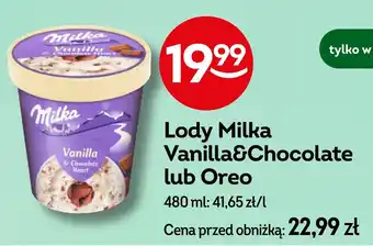 Żabka Lody vanilla & chocolate heart Milka oferta