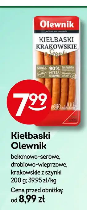 Żabka Kiełbaski bekonowo-serowe Olewnik oferta