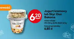 Żabka Jogurt duo truskawka z granolą Bakoma skyr oferta