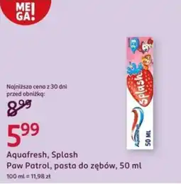 Rossmann Aquafresh, Splash Paw Patrol, pasta do zębów oferta