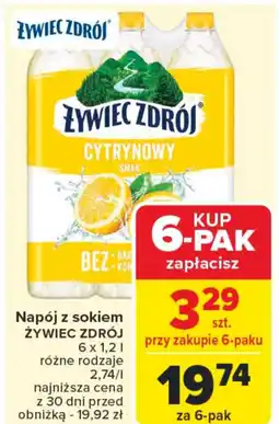 Carrefour Napój z sokiem ŻYWIEC ZDRÓJ oferta