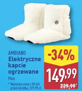 ALDI AMBIANO Elektryczne kapcie ogrzewane oferta