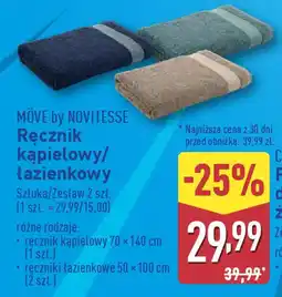 ALDI MÖVE by NOVITESSE Ręcznik kąpielowy/ łazienkowy oferta