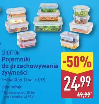 ALDI CROFTON Pojemniki do przechowywania żywności oferta