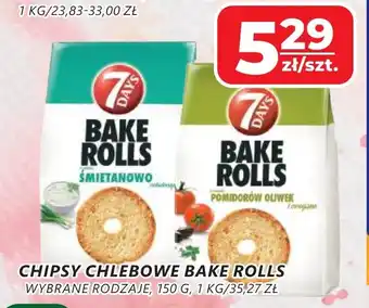 Top Market Chipsy chlebowe bake rolls oferta