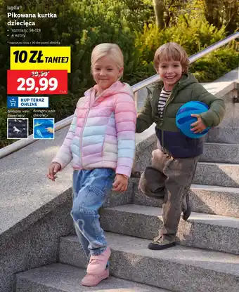 Lidl Lupilu pikowana kurtka dziecięca oferta