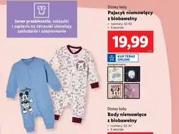 Lidl Disney baby Body niemowlęce z biobawełny oferta