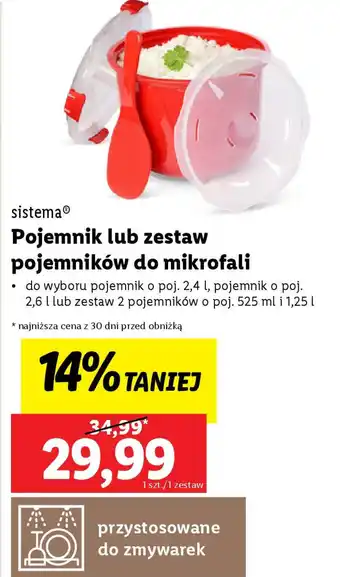 Lidl Sistema Pojemnik lub zestaw pojemników do mikrofali oferta