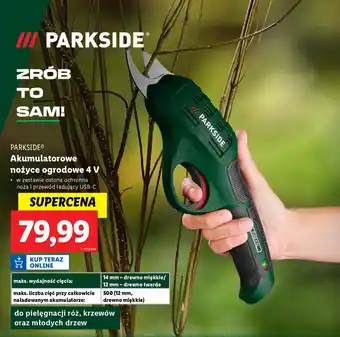 Lidl PARKSIDE Akumulatorowe nożyce ogrodowe 4 V oferta