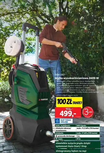 Lidl PARKSIDE Myjka wysokociśnieniowa 2400 W oferta