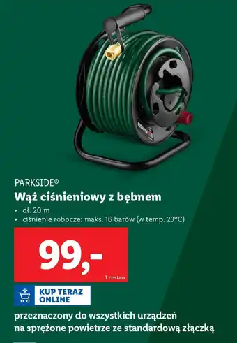 Lidl PARKSIDE Wąż ciśnieniowy z bębnem oferta