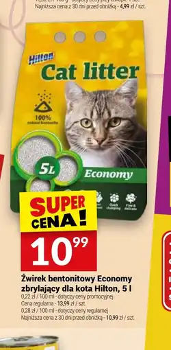 Twój Market Zwirek bentonitowy Economy zbrylający dla kota Hilton oferta