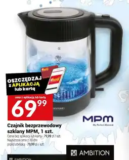 Twój Market Czajnik bezprzewodowy szklany MPM oferta