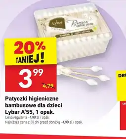 Twój Market Patyczki higieniczne bambusowe dla dzieci Lybar A'55 oferta